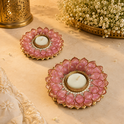 Komal Kamal Blush Rose Tea Light – view 1