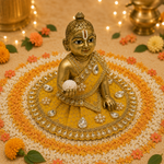 Kesari Gold Crystal Gota Laddu Gopal Poshak – Size 0 alternate view