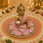 Gulabi Pearl Crystal Gota Laddu Gopal Poshak – Size 0 alternate view