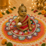 Rakta Peacock Pearl Laddu Gopal Poshak – Size 0 alternate view