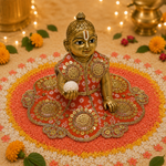 Rani Gold Medallion Laddu Gopal Poshak – Size 0 alternate view