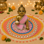 Blush Mirror Mandala Laddu Gopal Poshak – Size 0 front view