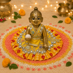 Surya Bandhani Mirror Laddu Gopal Poshak – Size 1 front view