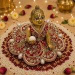 Rakta Pearl Kundan Laddu Gopal Poshak – Size 1 alternate view