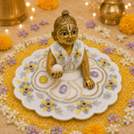 Ivory Sunshine Floral Laddu Gopal Poshak – Size 1 alternate view