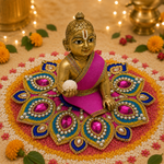 Rani Neel Peacock Crystal Laddu Gopal Poshak – Size 2 alternate view