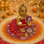 Rakta Neel Floral Zardozi Laddu Gopal Poshak – Size 2 alternate view