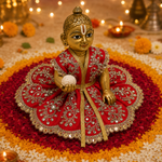 Crimson Silver Petal Laddu Gopal Poshak – Size 2 alternate view