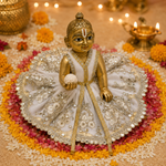 Ivory Silver Petal Laddu Gopal Poshak – Size 2 alternate view