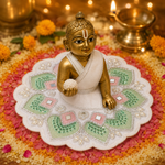 Mint Blush Peacock Pearl Laddu Gopal Poshak – Size 3, view 2
