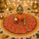 Kesari Magenta Vine Laddu Gopal Poshak – Size 4, view 1