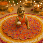 Kesari Magenta Vine Laddu Gopal Poshak – Size 4, view 2