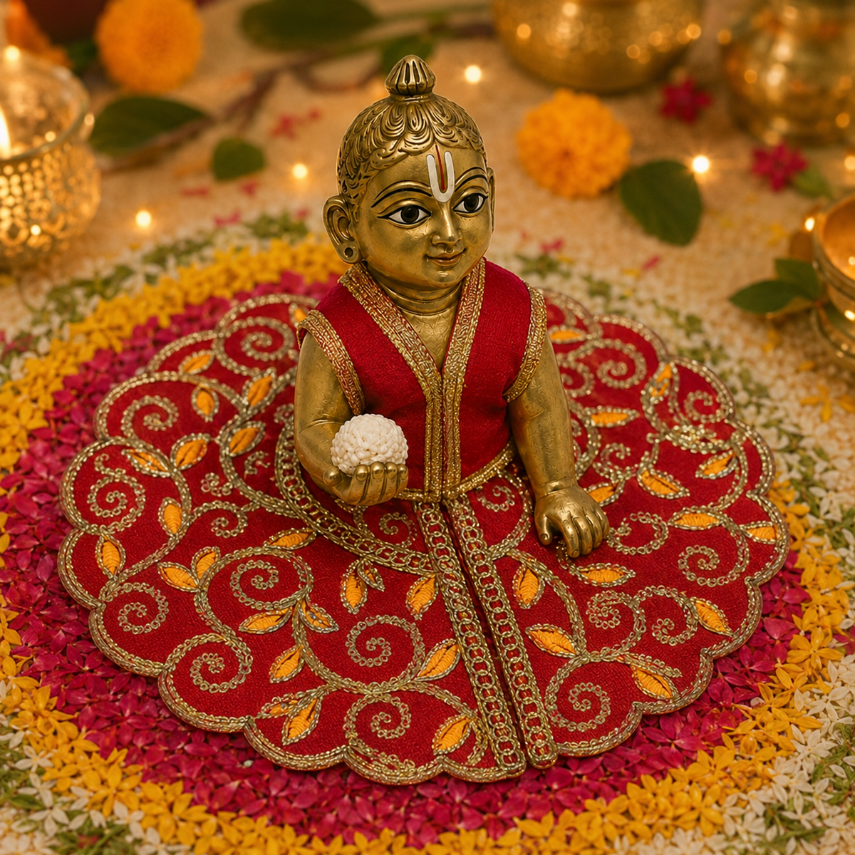 Rakta Kesari Vine Laddu Gopal Poshak – Size 4, view 2
