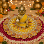 Surya Coral Crystal Mandala Laddu Gopal Poshak – Size 4, view 1