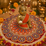 Kesari Violet Crystal Mandala Laddu Gopal Poshak – Size 4, view 2