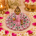 Blush Floral Sequin Size 0 Laddu Gopal Poshak front view