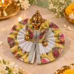 Basanti Floral Cotton Size 0 Laddu Gopal Poshak angled view