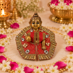 Ruby Mirror Pearl Ruffle Size 0 Laddu Gopal Poshak front view