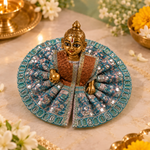 Firozi Mirror Jaal Size 0 Laddu Gopal Poshak angled view