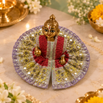 Ruby Jamuni Mirror Jaal Size 0 Laddu Gopal Poshak angled view