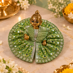 Hari Mirror Jaal Size 0 Laddu Gopal Poshak angled view