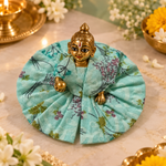 Aqua Botanical Cotton Laddu Gopal Poshak – Size 0 angled view