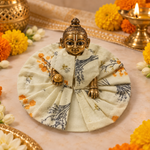Ivory Marigold Botanical Laddu Gopal Poshak – Size 0 front view