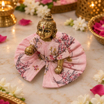 Rose Sakura Botanical Laddu Gopal Poshak – Size 0 angled view