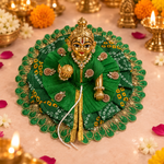 Green Gota Floral Laddu Gopal Poshak – Size 5 – front view