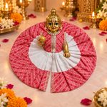 Pink Bandhani White Pleated Laddu Gopal Poshak – Size 5 – corrected matching view