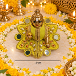Lime Lotus Pearl Size 0 Laddu Gopal Poshak front view