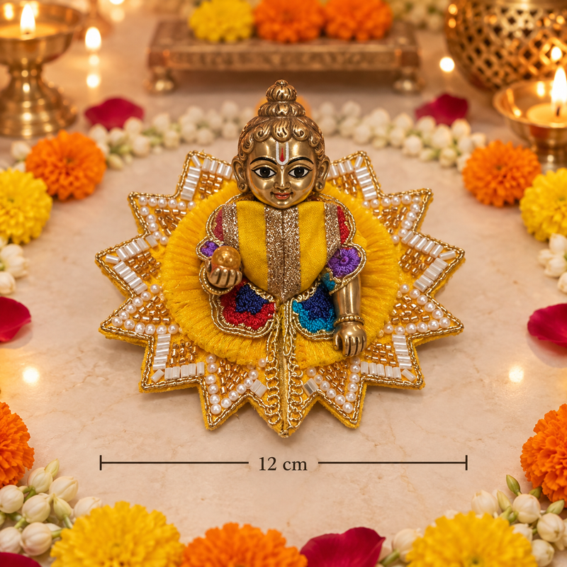 Royal Starburst Mirror Size 0 Laddu Gopal Poshak front view