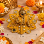 Turquoise Festive Flare Size 0 Laddu Gopal Poshak front view