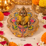 Rose Ivory Crystal Size 0 Laddu Gopal Poshak front view