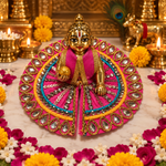 Kesari Teardrop Mandala Size 0 Laddu Gopal Poshak front view