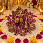 Jamuni Floral Vine Size 0 Laddu Gopal Poshak front view