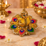 Handcrafted Laddu Gopal Poshak Size 1 Design 08 angled view