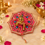 Handcrafted Laddu Gopal Poshak Size 1 Design 13 angled view