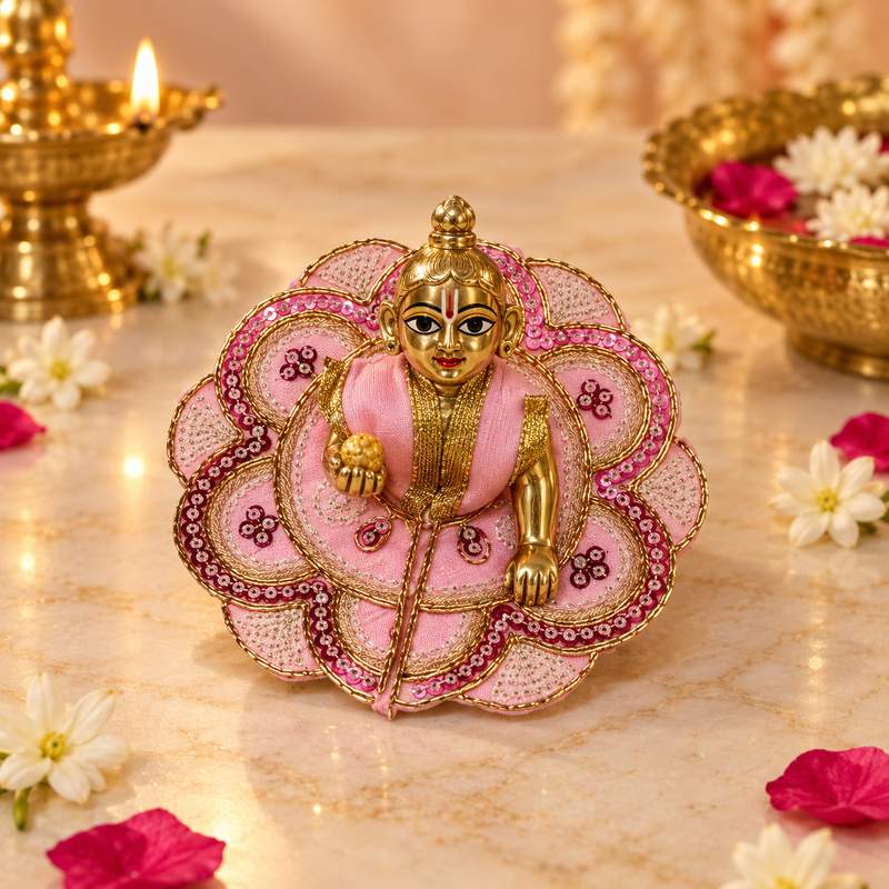 Handcrafted Laddu Gopal Poshak Size 1 Design 18 front view