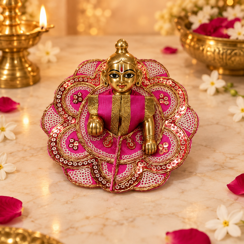 Handcrafted Laddu Gopal Poshak Size 1 Design 19 front view
