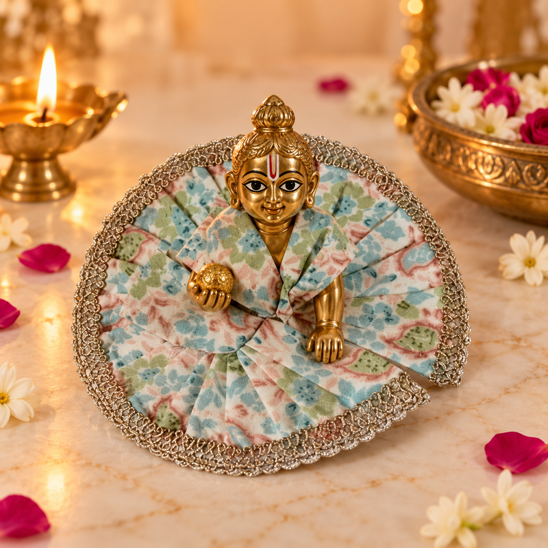 Handcrafted Laddu Gopal Poshak Size 1 Design 41 front view