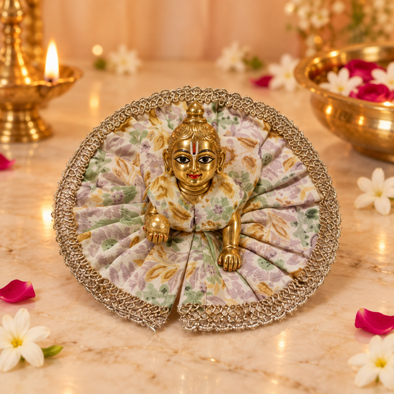 Handcrafted Laddu Gopal Poshak Size 1 Design 42 front view